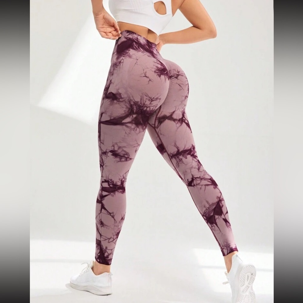 SHEIN Sport Studio Seamless Breathable Softness Tie Dye Sports Leggings